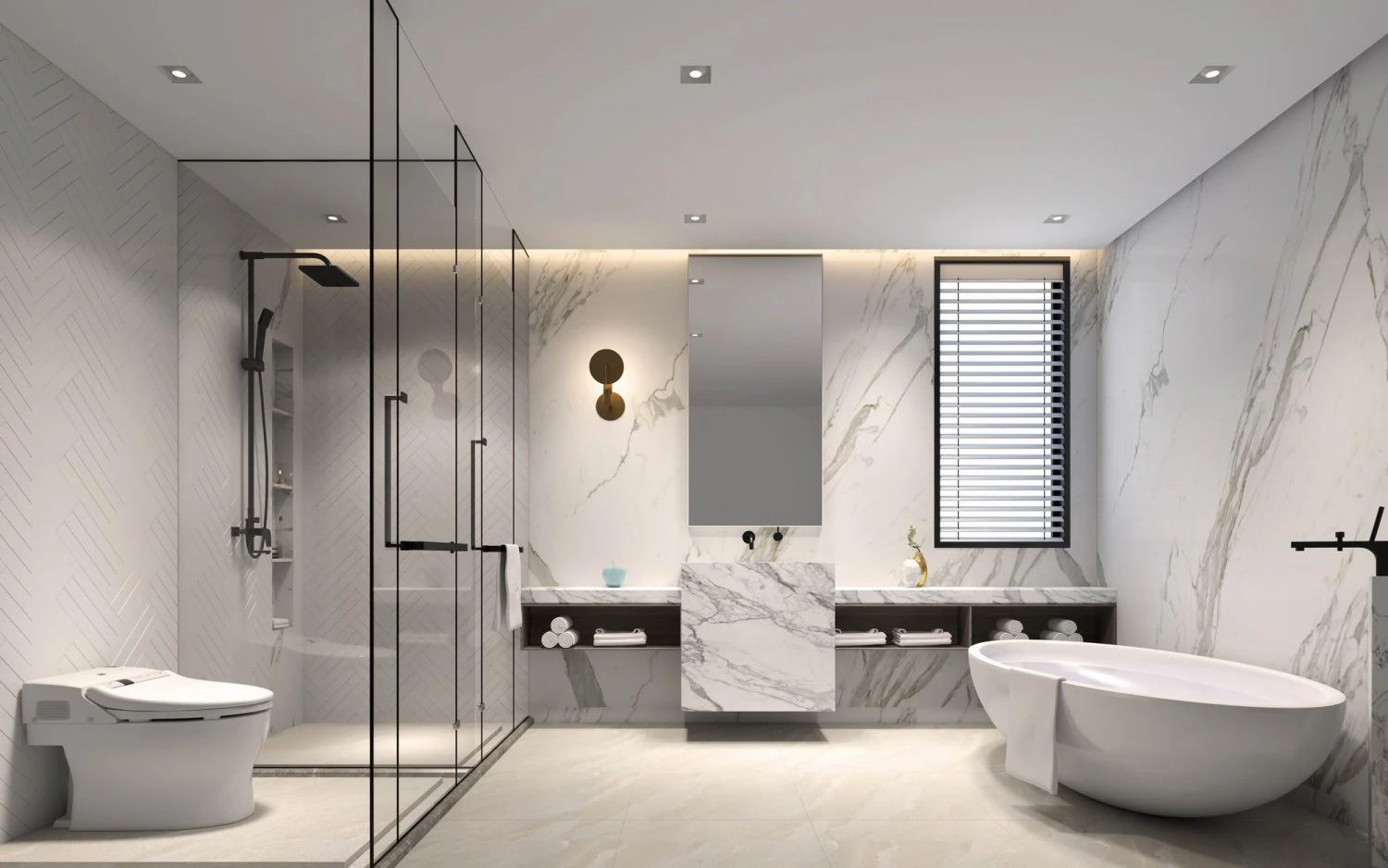 modern toilet bathroom 3D Model .c4d .max .obj .3ds .fbx .stl .blend