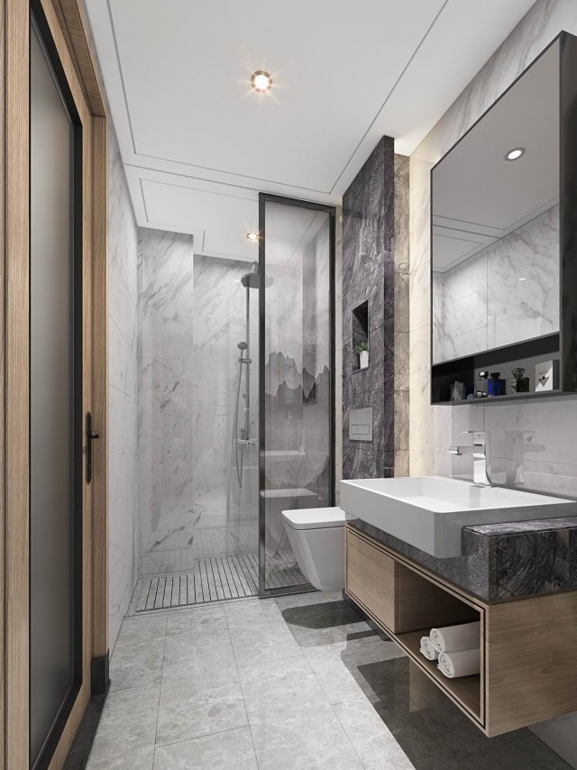 modern toilet bathroom 3D 모델 .c4d .max .obj .3ds .fbx .stl .blend 
