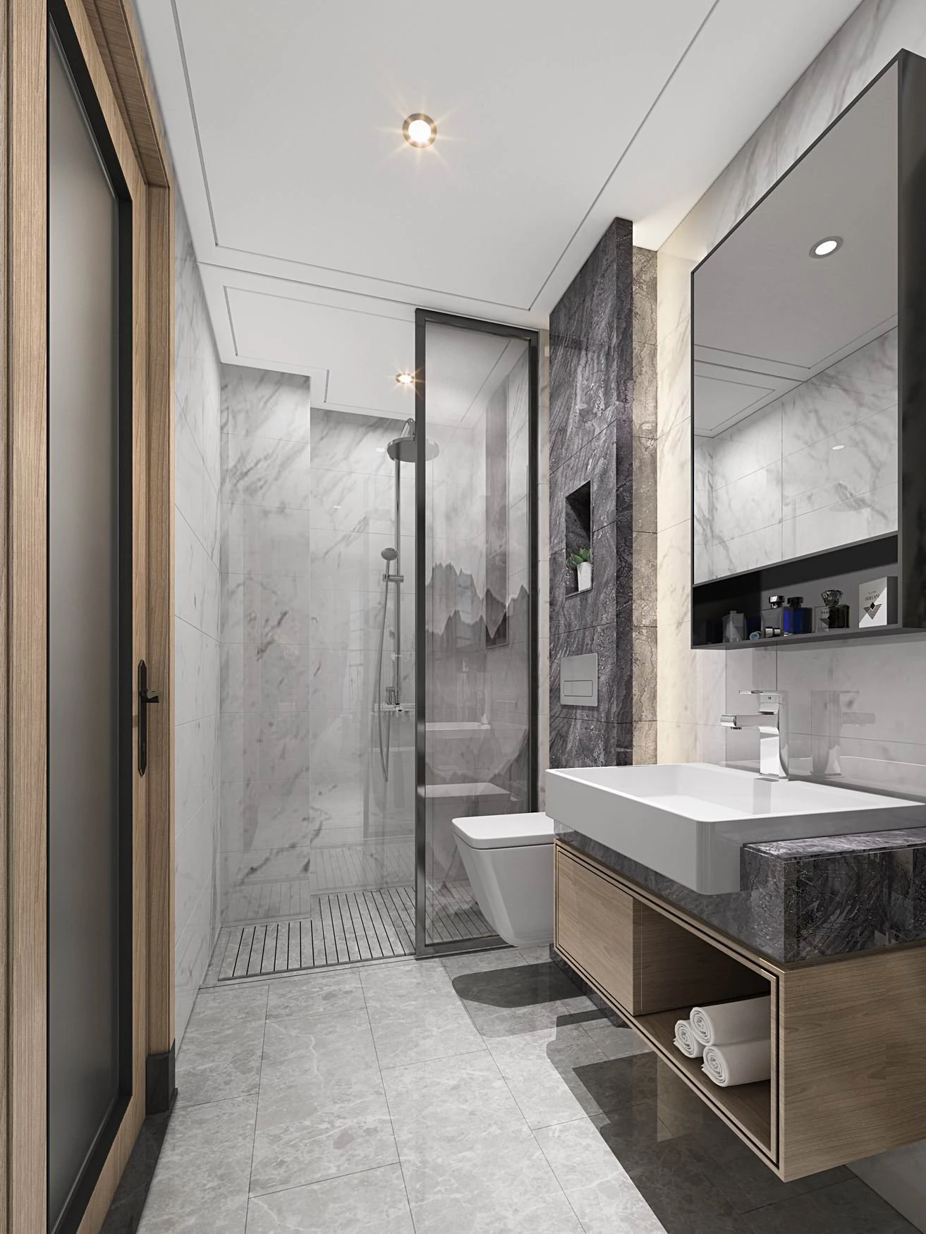 modern toilet bathroom 3D Model .c4d .max .obj .3ds .fbx .stl .blend