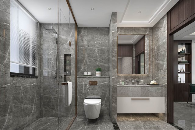 modern toilet bathroom Modèle 3D .c4d .max .obj .3ds .fbx .stl .blend 