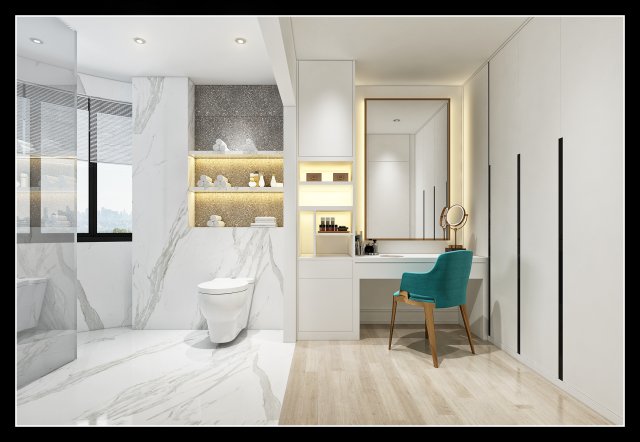 modern toilet bathroom Modelo 3D .c4d .max .obj .3ds .fbx .stl .blend 