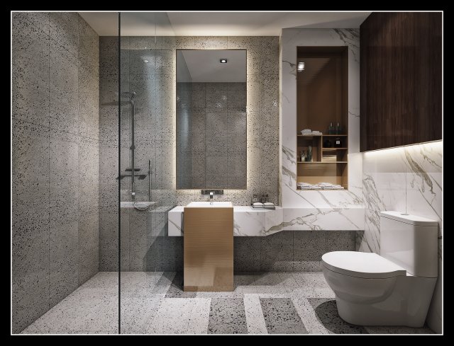 modern toilet bathroom Modèle 3D .c4d .max .obj .3ds .fbx .stl .blend 