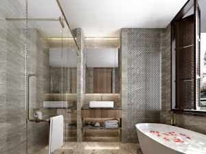 modern toilet bathroom Model 3D