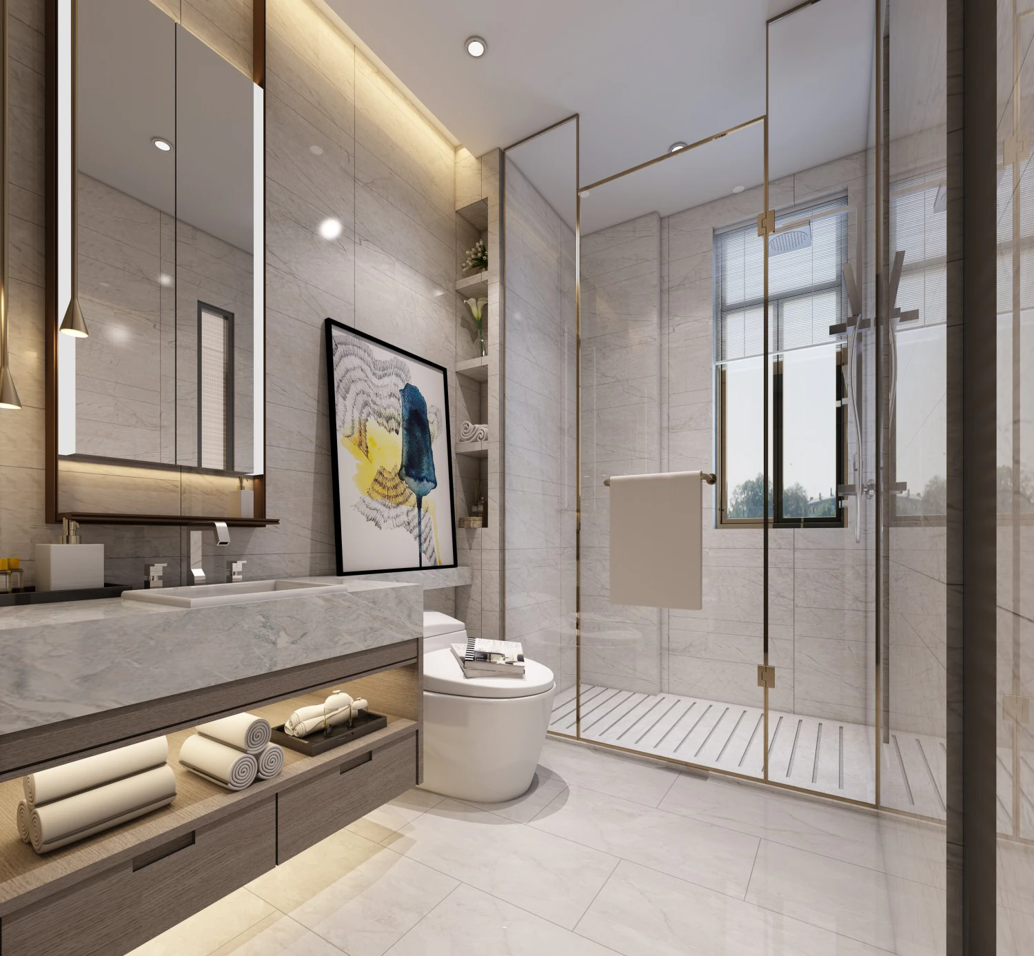 modern toilet bathroom 3D Model .c4d .max .obj .3ds .fbx .stl .blend