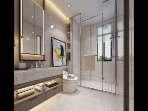 modern tuvalet banyo 3D Model