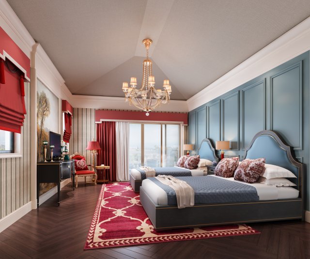 luxurious bedroom Modèle 3D .c4d .max .obj .3ds .fbx .stl .blend 