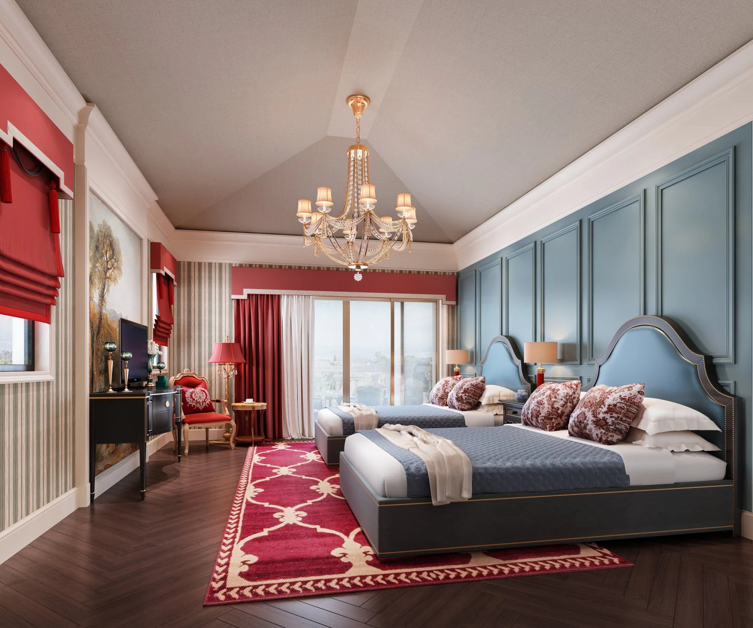 luxurious bedroom 3D Model .c4d .max .obj .3ds .fbx .stl .blend