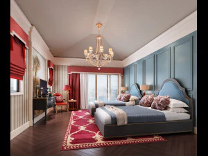 luxurious bedroom 3D Model