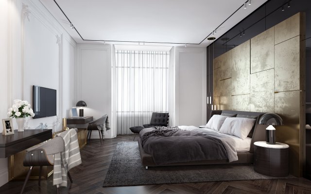 luxurious bedroom Modelo 3D .c4d .max .obj .3ds .fbx .stl .blend 