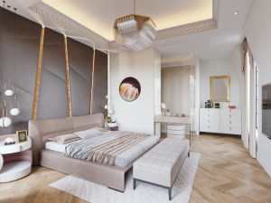 luxurious bedroom 3Dモデル
