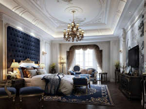 luxurious bedroom Model 3D