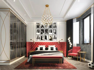 luxurious bedroom 3D Model