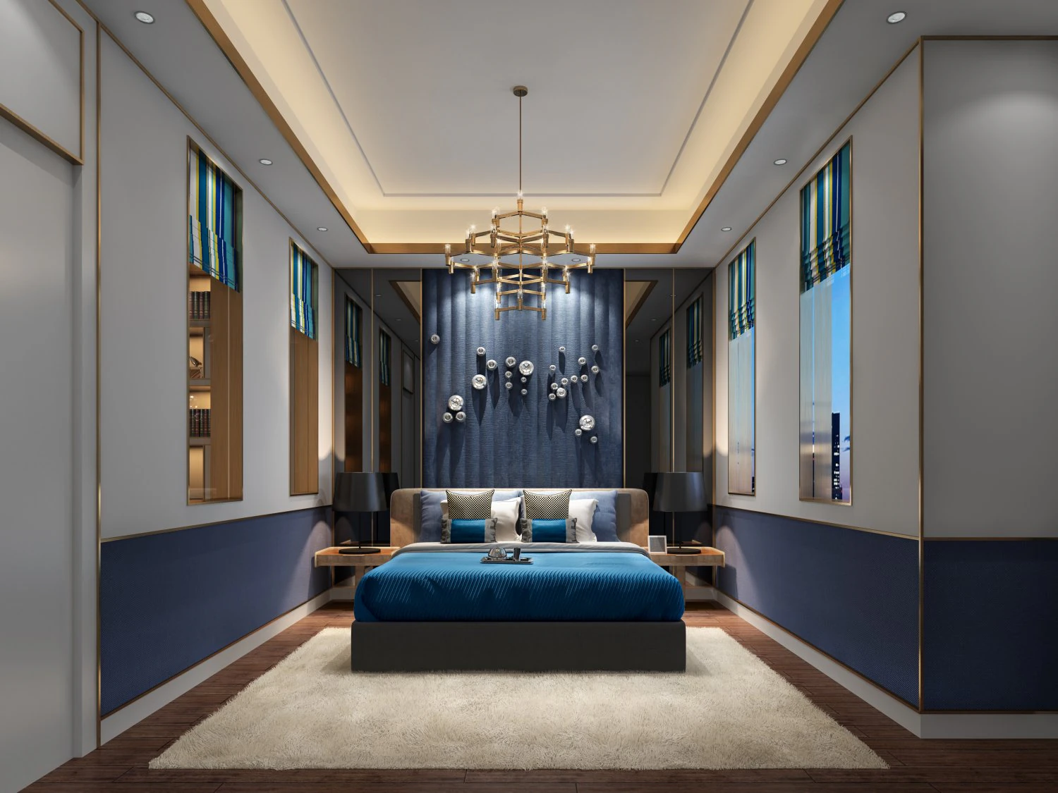 luxurious bedroom 3D Model .c4d .max .obj .3ds .fbx .stl .blend 