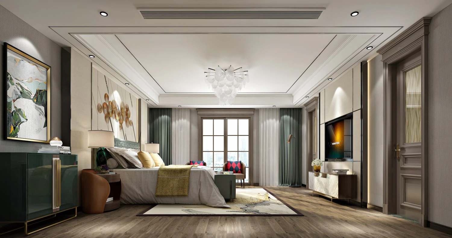 luxurious bedroom 3D Model .c4d .max .obj .3ds .fbx .stl .blend 