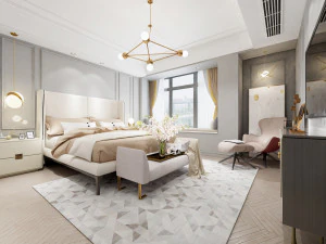 luxuriöses Schlafzimmer 3D Modell