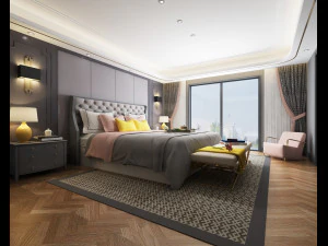 luxuri&ouml;ses Schlafzimmer 3D Modell