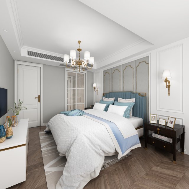 luxurious bedroom Modèle 3D .c4d .max .obj .3ds .fbx .stl .blend 