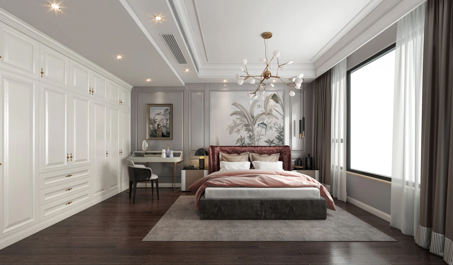 luxurious bedroom 3D Model .c4d .max .obj .3ds .fbx .stl .blend 