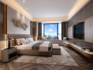 luxurious bedroom Modelo 3D