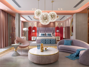 luxurious bedroom Modelo 3D