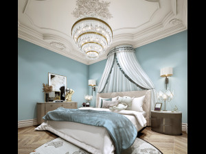 luxurious bedroom 3Dモデル