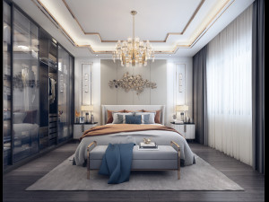 luxurious bedroom Modello 3D
