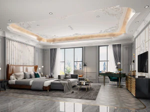 dormitorio de lujo Modelo 3D