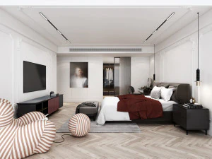luxurious bedroom 3D Model