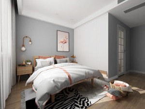 modern bedroom Modello 3D