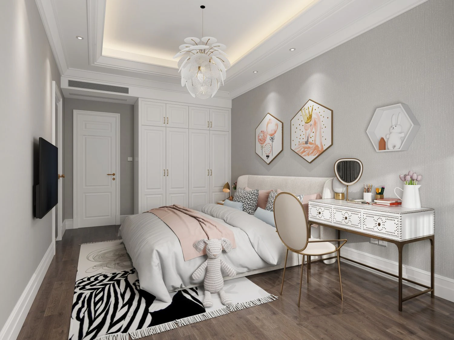 modern bedroom 3D Model .c4d .max .obj .3ds .fbx .stl .blend 