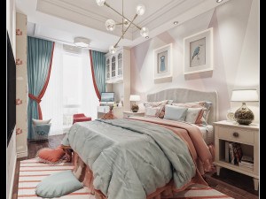 modern bedroom Modèle 3D