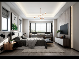 modern bedroom 3D 模型