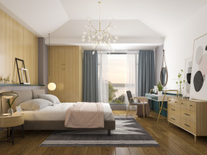 modern bedroom 3D Model