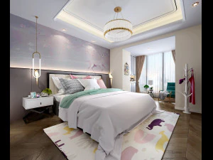 현대 침실 3D 모델