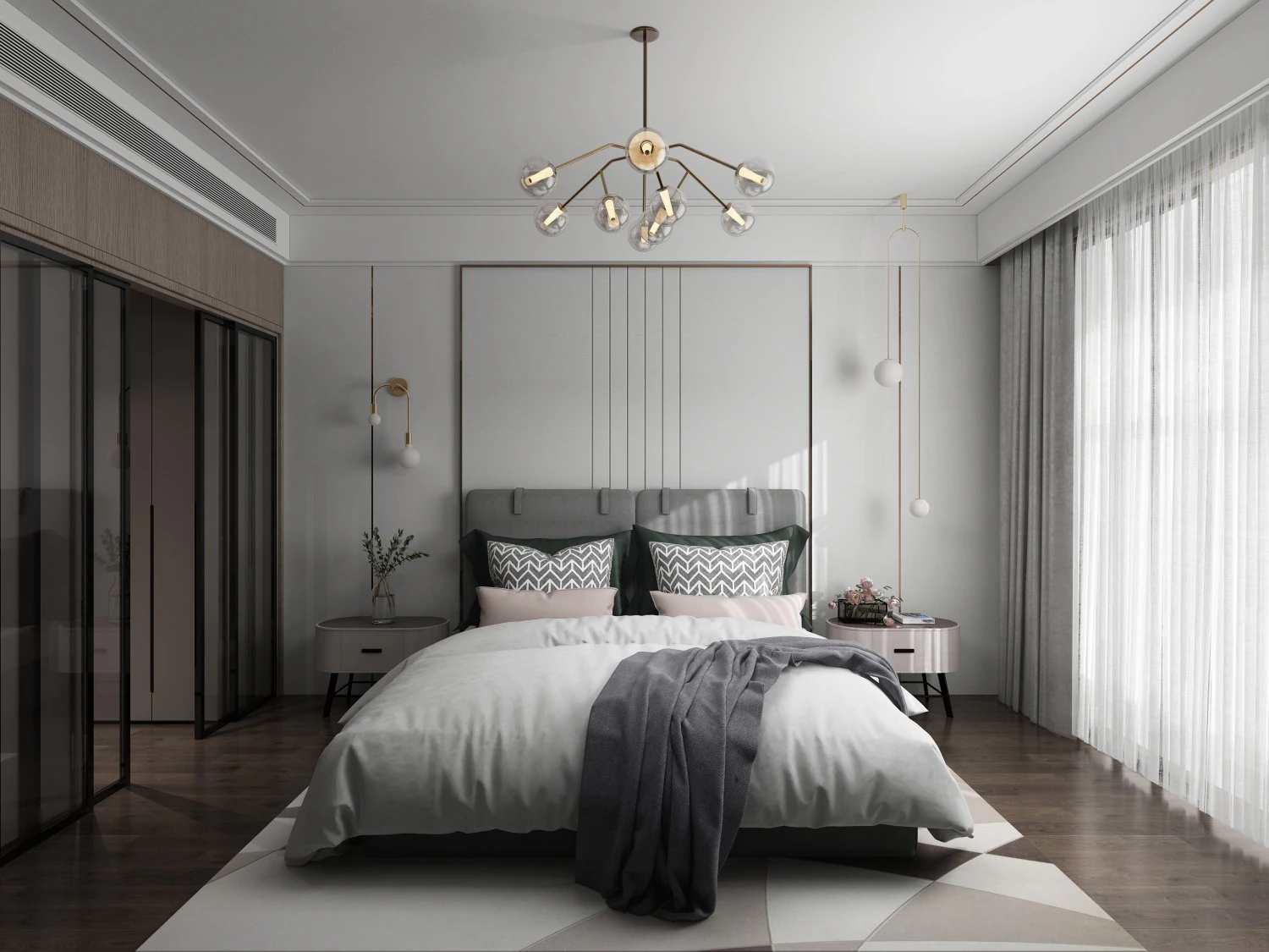 modern bedroom 3D Model .c4d .max .obj .3ds .fbx .stl .blend 