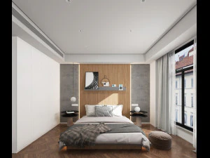 modernes Schlafzimmer 3D Modell