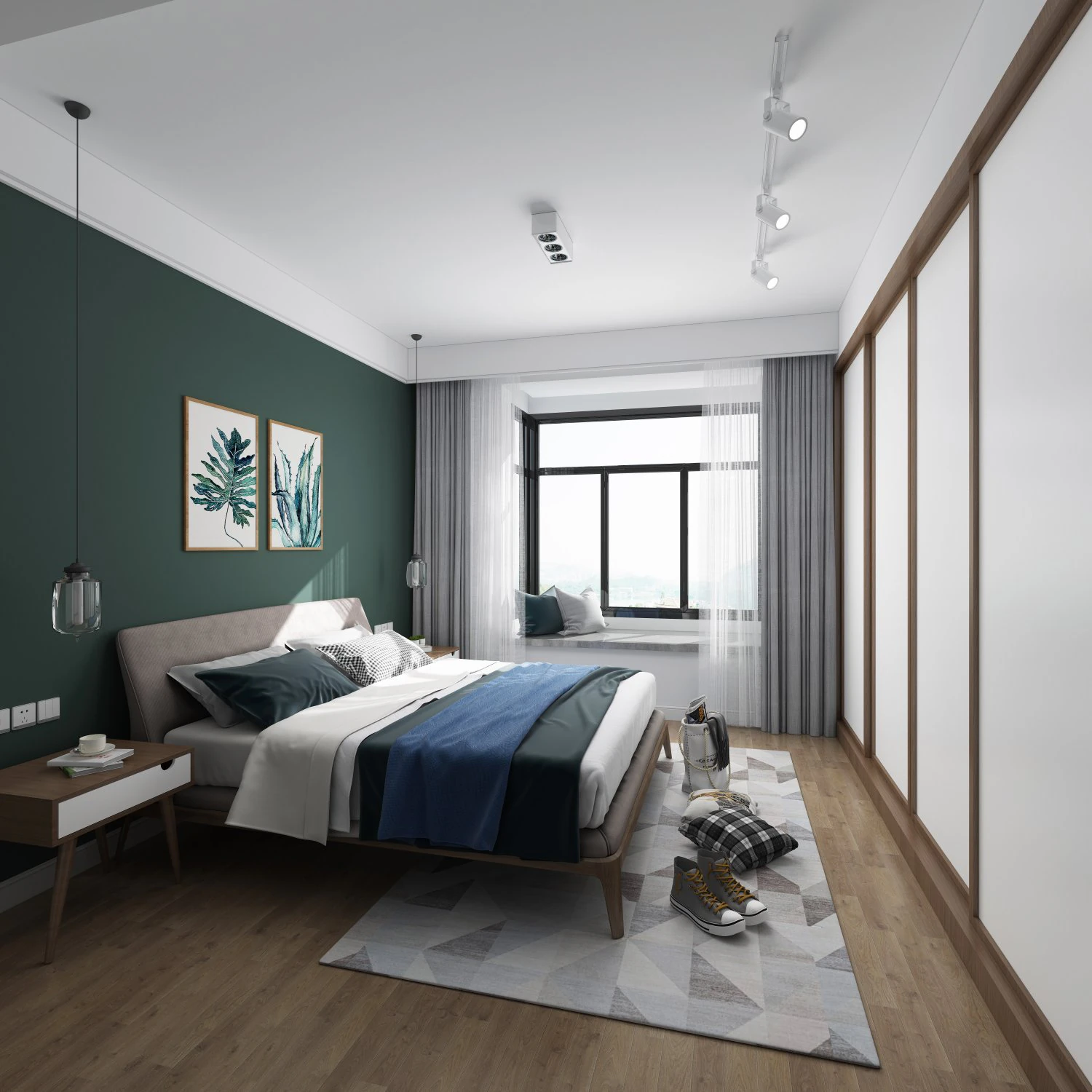 modern bedroom 3D Model .c4d .max .obj .3ds .fbx .stl .blend 