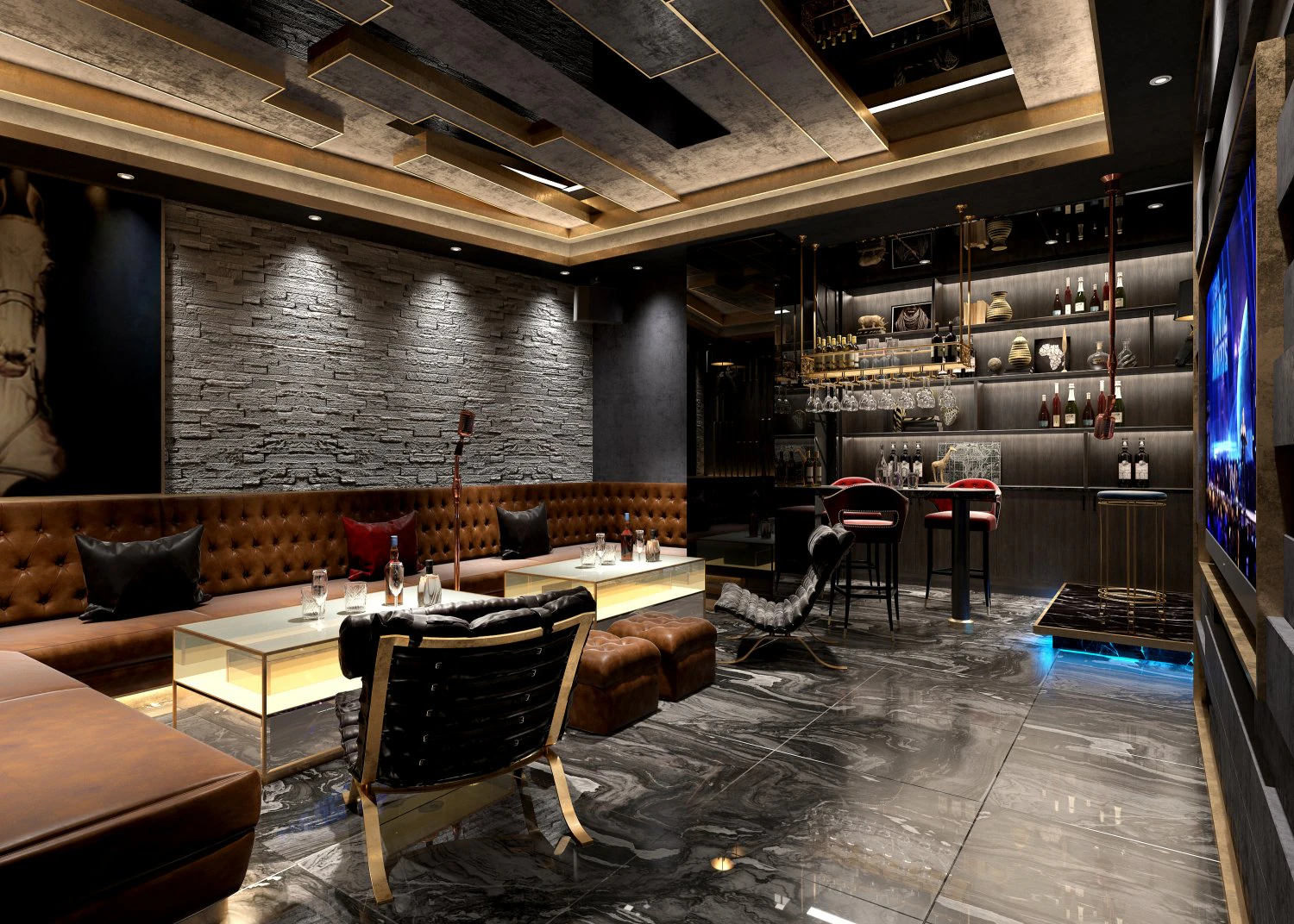 bar 3D Model .c4d .max .obj .3ds .fbx .stl .blend 