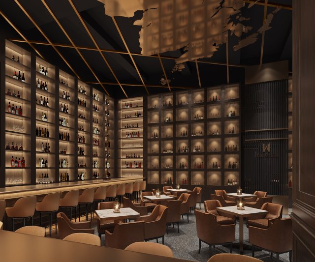 bar 3D Model .c4d .max .obj .3ds .fbx .stl .blend 