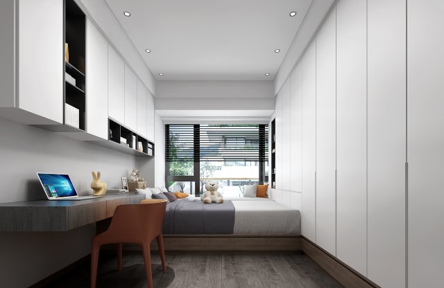 childrens bedroom 3D 模型 .c4d .max .obj .3ds .fbx .stl .blend 