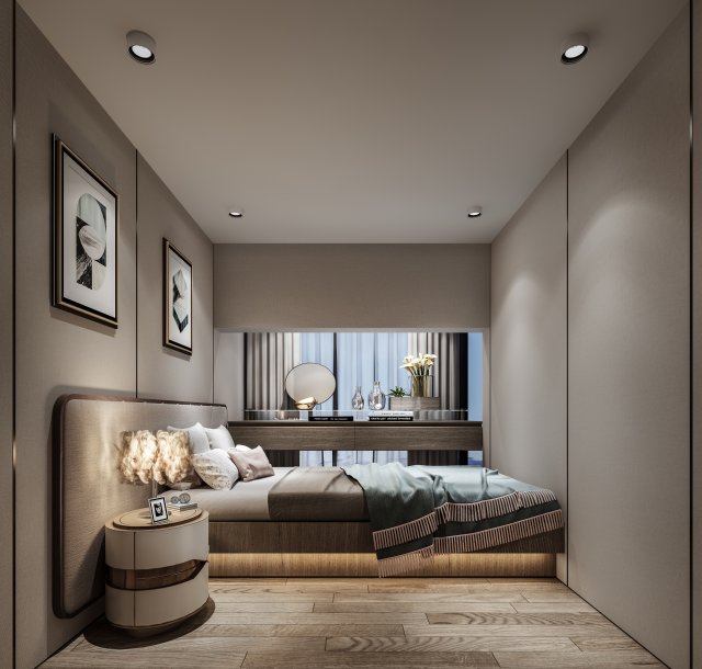 childrens bedroom 3D Model .c4d .max .obj .3ds .fbx .stl .blend 