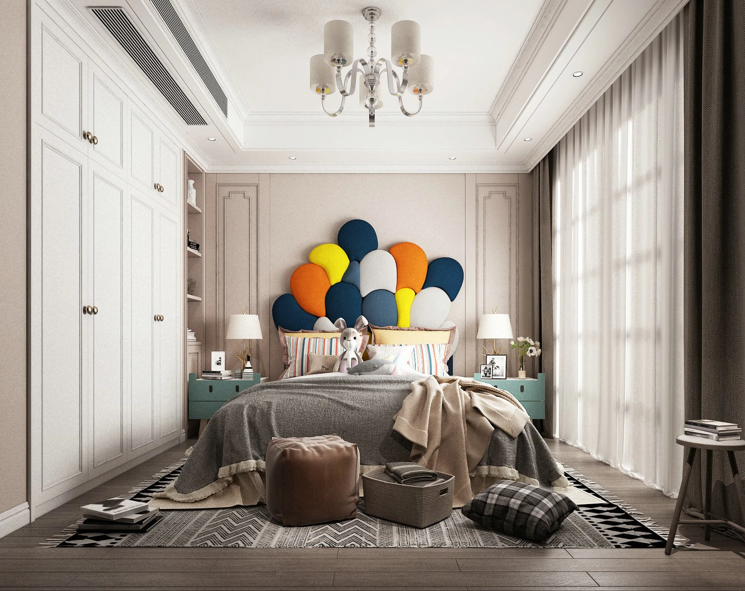 childrens bedroom 3D Model .c4d .max .obj .3ds .fbx .stl .blend 