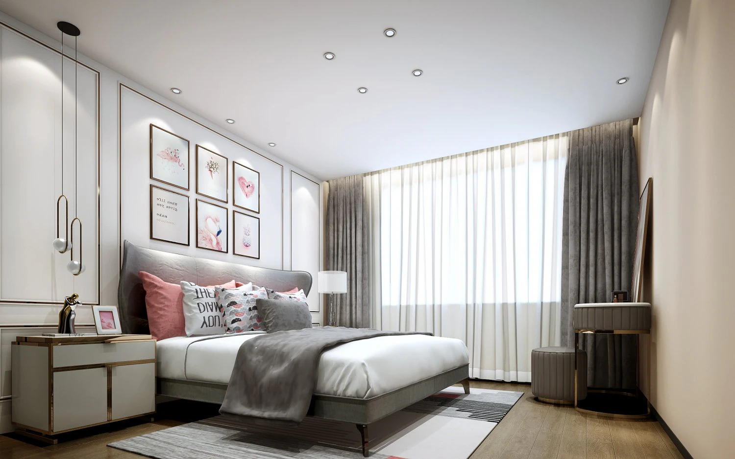 childrens bedroom 3D Model .c4d .max .obj .3ds .fbx .stl .blend 