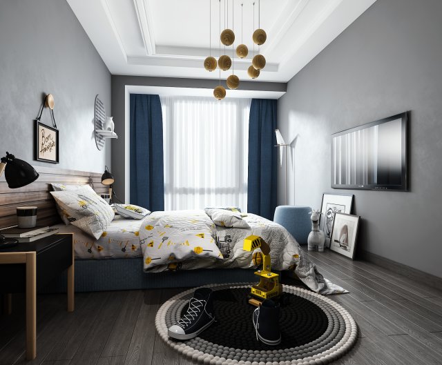 childrens bedroom Modèle 3D .c4d .max .obj .3ds .fbx .stl .blend 