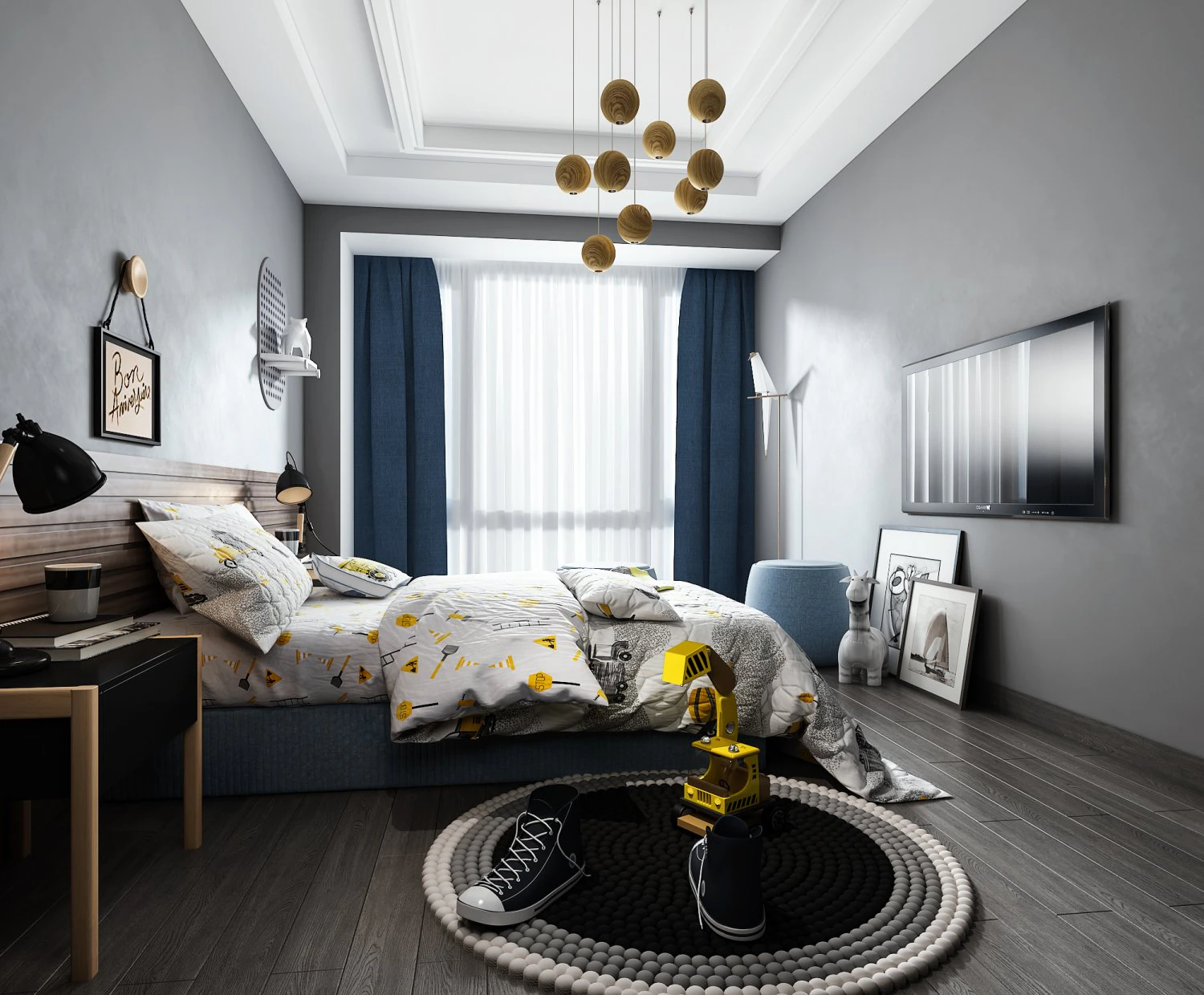 childrens bedroom 3D Model .c4d .max .obj .3ds .fbx .stl .blend