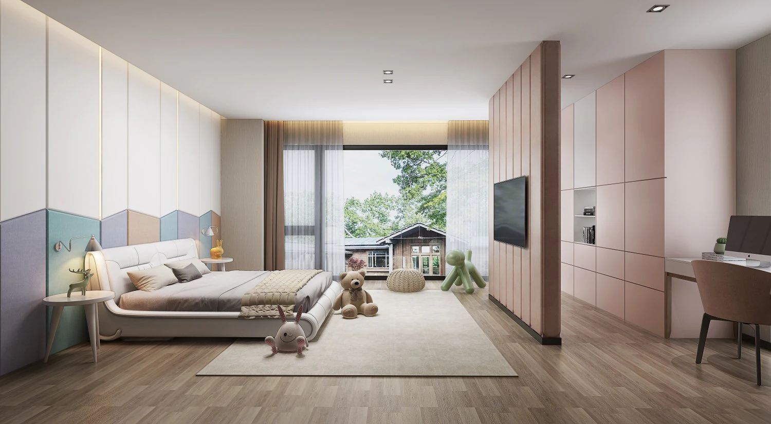 childrens bedroom 3D Model .c4d .max .obj .3ds .fbx .stl .blend 