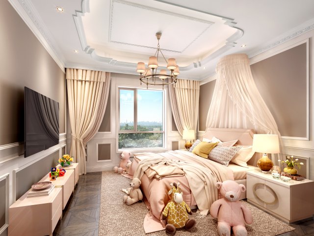 childrens bedroom Modelo 3D .c4d .max .obj .3ds .fbx .stl .blend 
