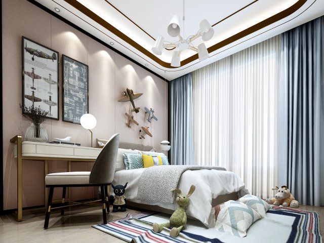 childrens bedroom Modelo 3D .c4d .max .obj .3ds .fbx .stl .blend 