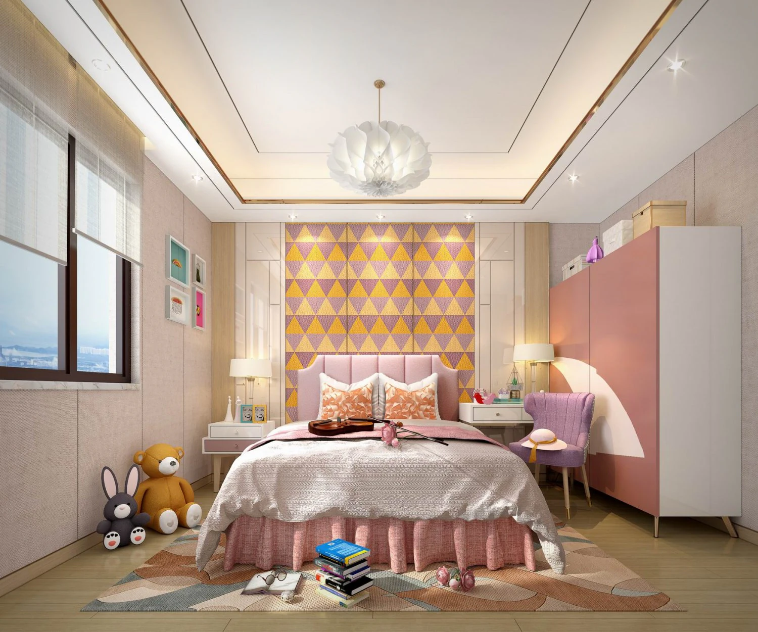 childrens bedroom 3D Model .c4d .max .obj .3ds .fbx .stl .blend 