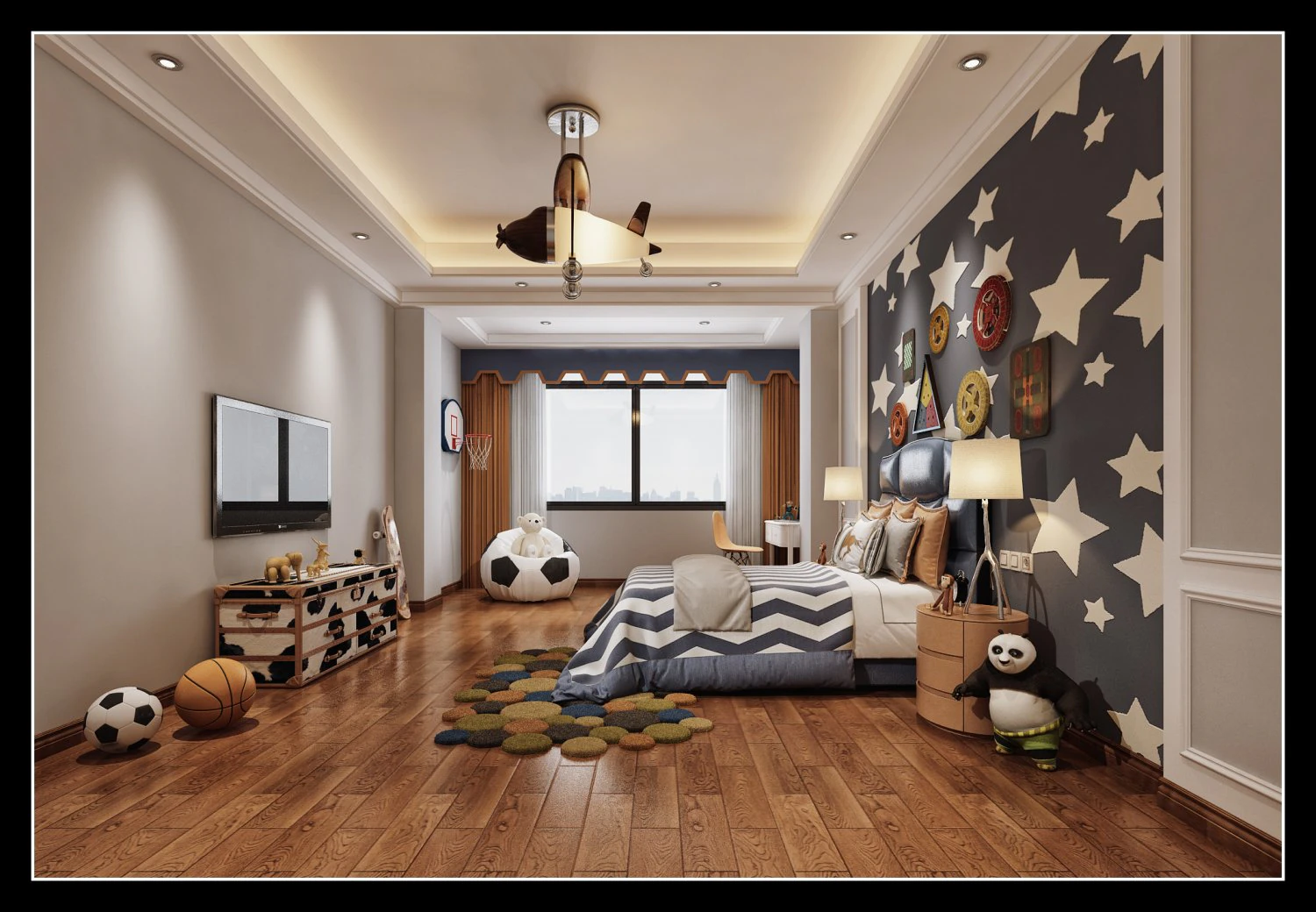 childrens bedroom 3D Model .c4d .max .obj .3ds .fbx .stl .blend 